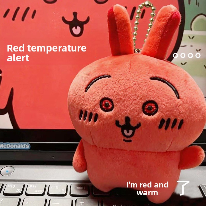 Men Keychain Accessories - jiyi Usagi Red Face Angry Pluche