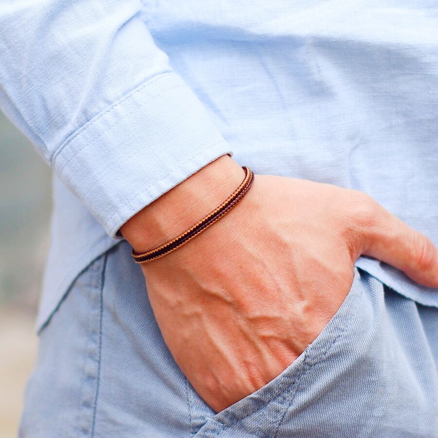Men Accessories For Hand - Unieke mannen armband string motorfiets uitrusting