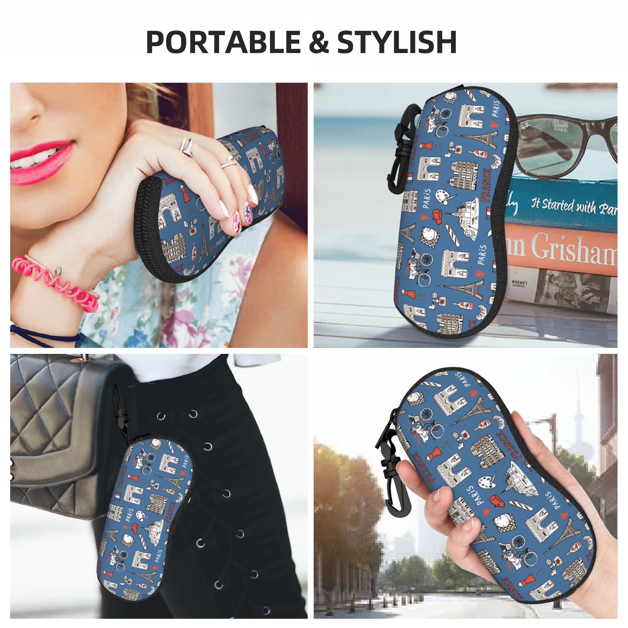Men'S Accessories Paris - Franse Parijs Brillenkoker Mode Draagbare Zonnebrillenkoker
