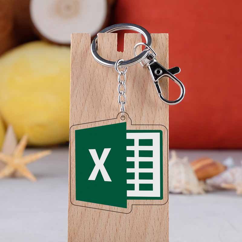 Men'S Accessories Office - Schattige Acryl Software Icoon Sleutelhanger Ai