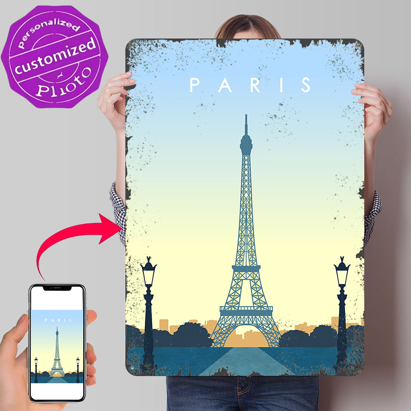Men'S Accessories Paris - Parijs 3D Textuur Geprint Poster Op