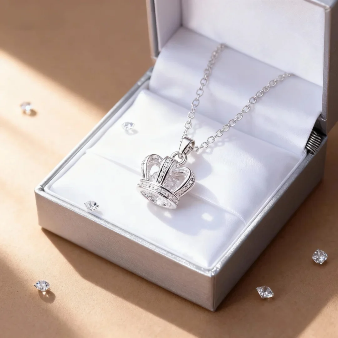 Men'S Accessories Office - Prachtige 925 sterling zilveren kroonketting voor