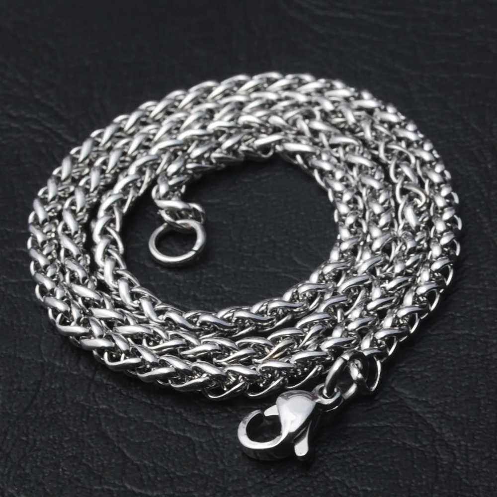 Men Accessories Singapore - 3MM dikke roestvrijstalen gedraaide kettingen ketting