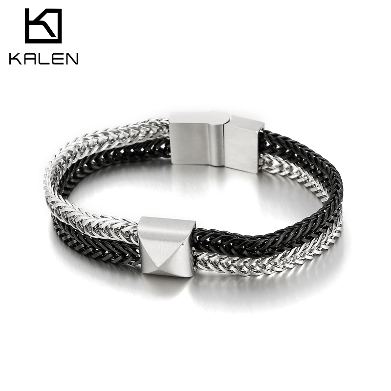 Men Accessories Singapore - Kalen 6mm Dubbellaags Mesh Charm Armbanden