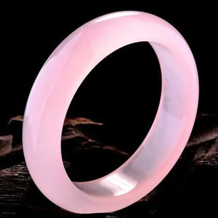 Men Accessories For Hand - Echte Natuurlijke Roze Jade Bangle Armband