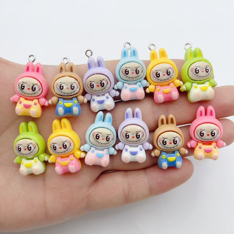 Men Keychain Accessories - 10 stuks Kawaii Konijn Aardbei Huis