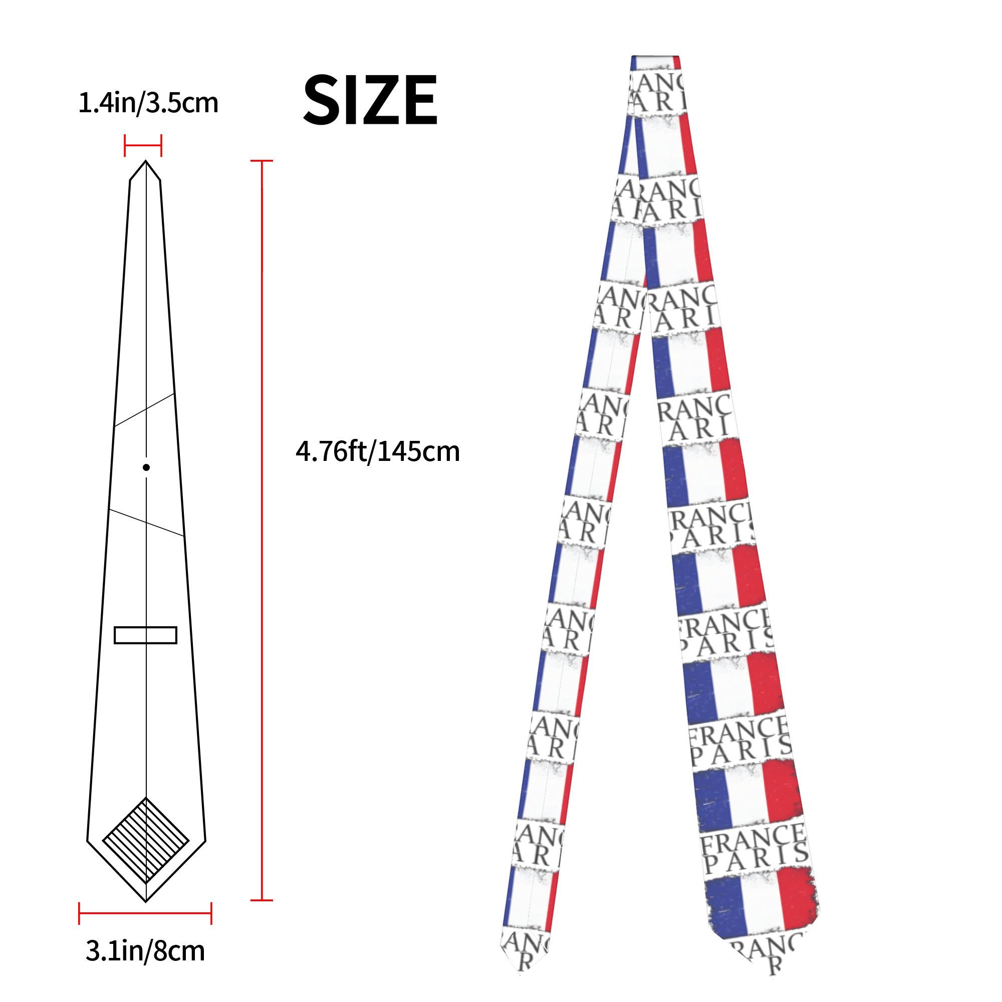 Herenstropdas Frankrijk Vlag H - Men'S Accessories Paris recensie en prijs