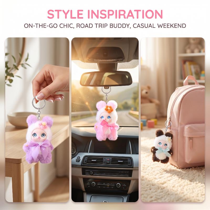 Schattige dierenpluche sleutel - Men Keychain Accessories recensie en prijs