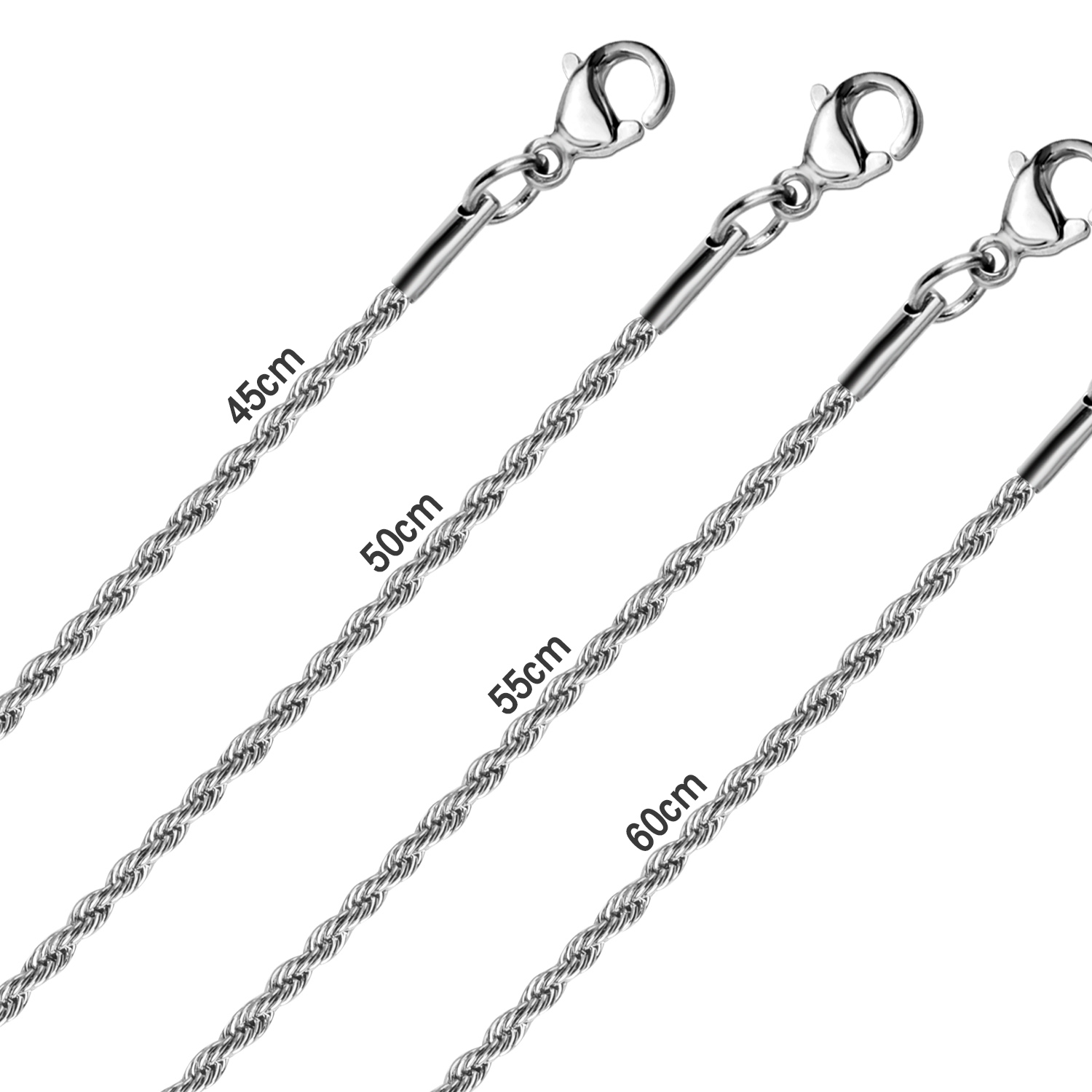 LUXUSTEEL 1pcs Twisted Rope Ch - Men Accessories Singapore recensie en prijs