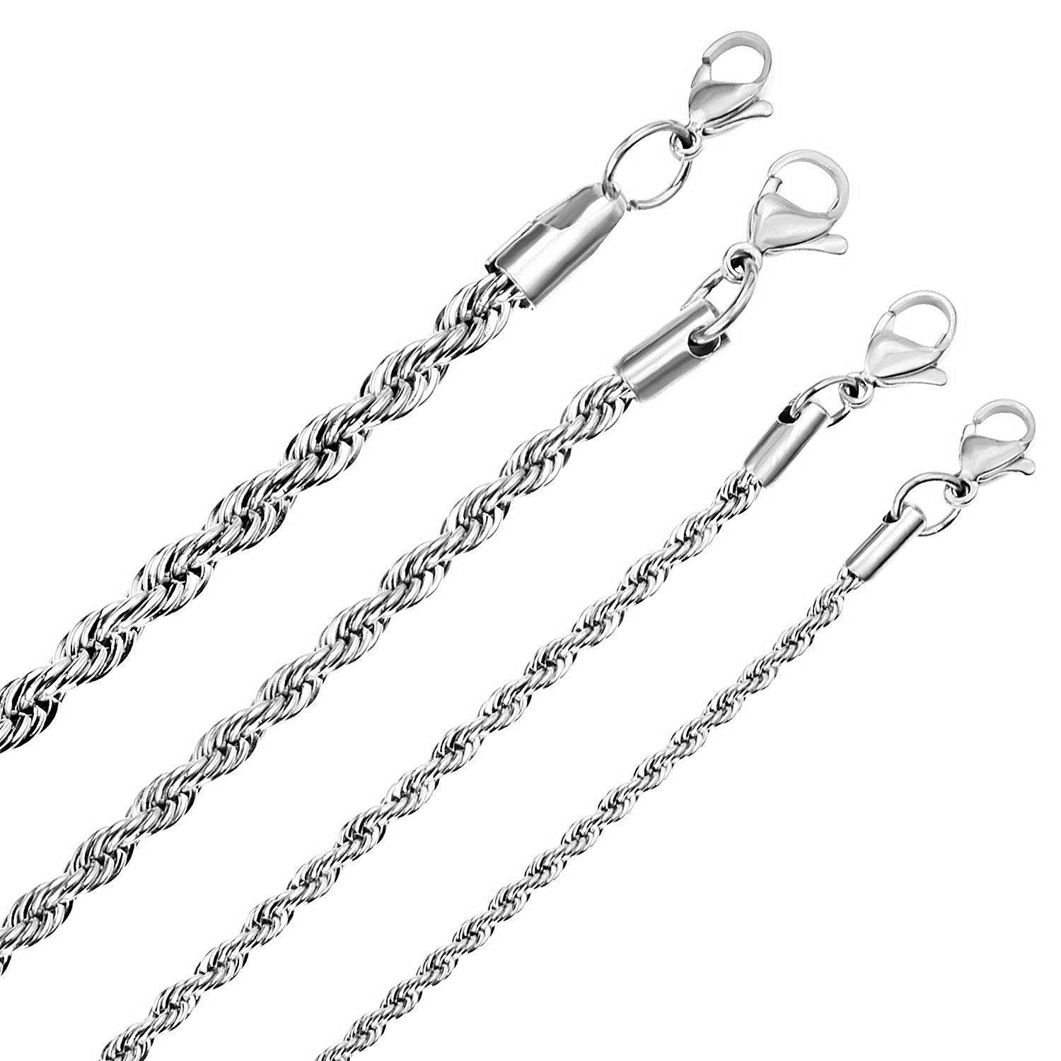 LUXUSTEEL 1pcs Twisted Rope Ch - Men Accessories Singapore recensie en prijs