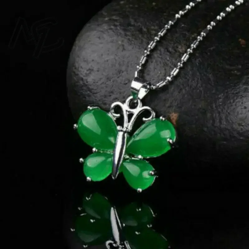 S925 Zilver Groene Jade Vlinde - Men Accessories For Hand recensie en prijs