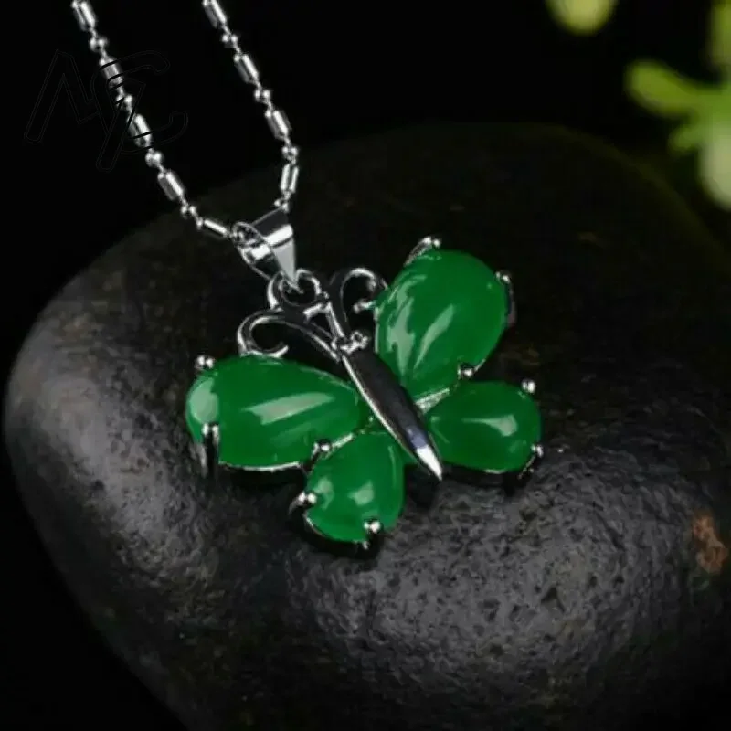 S925 Zilver Groene Jade Vlinde - Men Accessories For Hand recensie en prijs